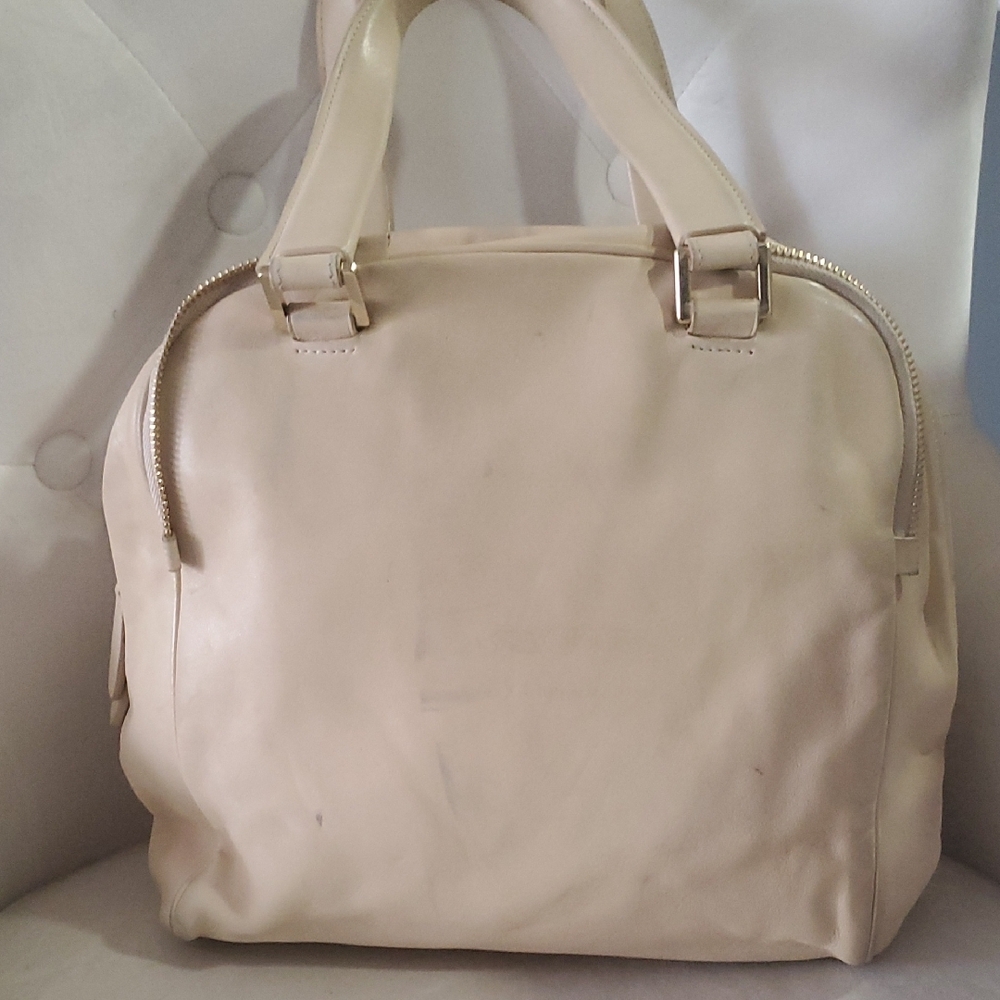 Jimmy Choo Chic Beige and Brown Women's Satchel - Picture 5 of 15